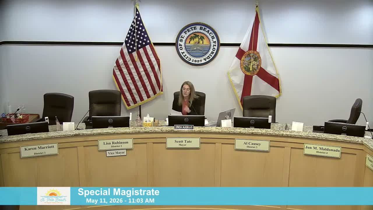 Magistrate issues mixed rulings on short‑term rental violations in St. Pete Beach hearing