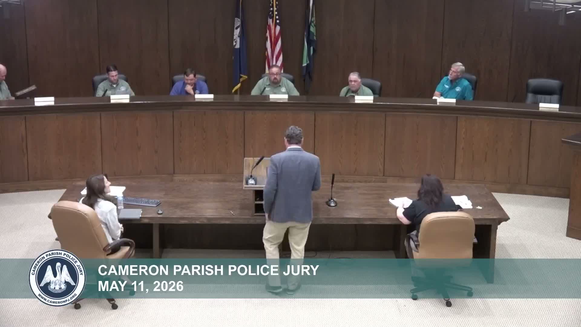 After executive session, Cameron Parish jury authorizes administrators to execute settlement documents in Cameron v. Burlington