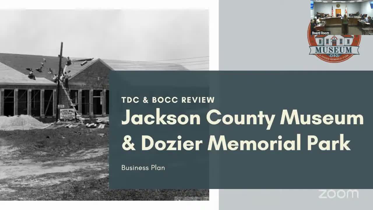 Commissioners review Endeavor/Dozier museum plan; staff to gather edits before final vote