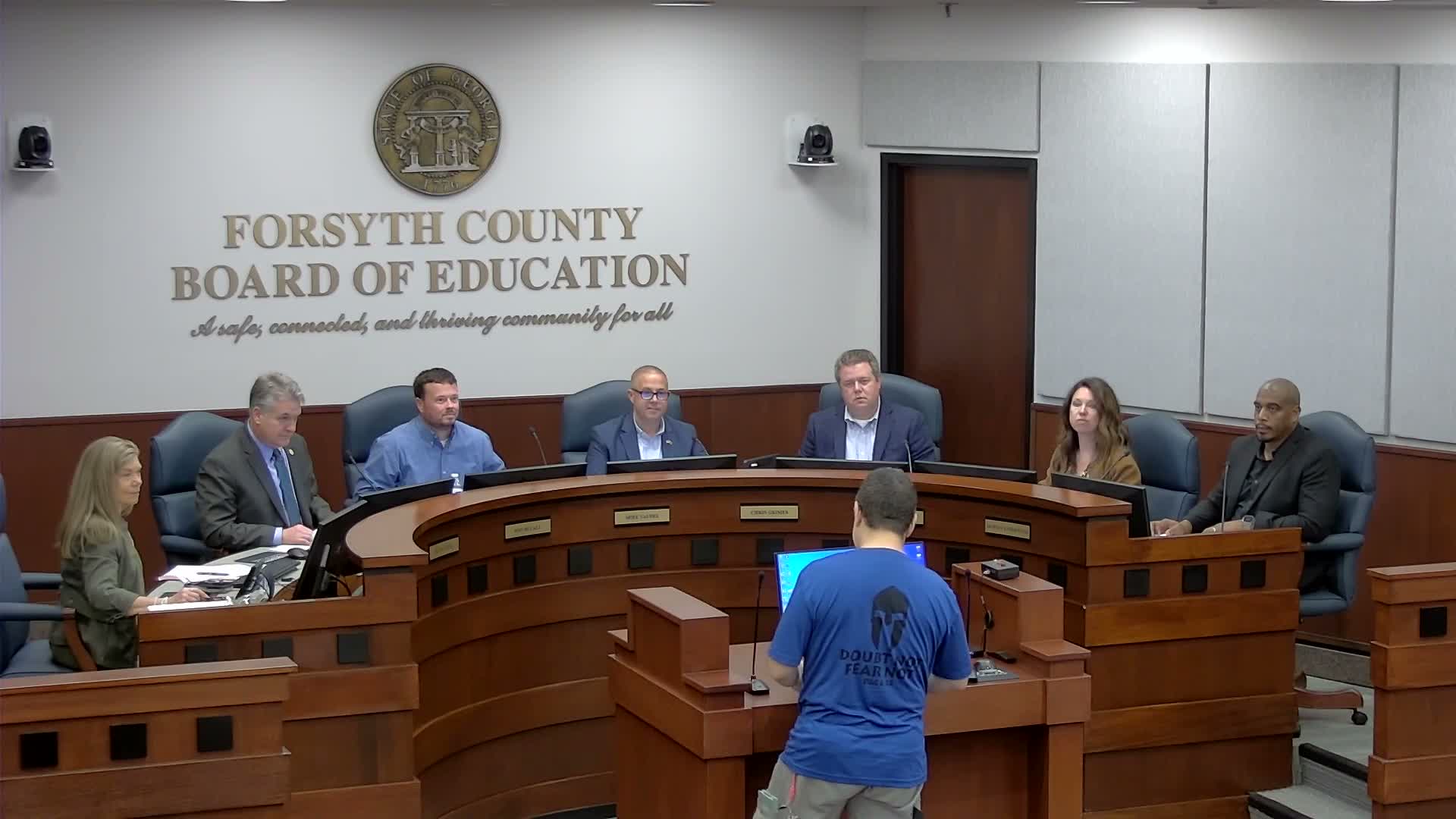 Public commenter urges more ‘pro-family’ messaging in schools, cites Roe v. Wade and motherhood
