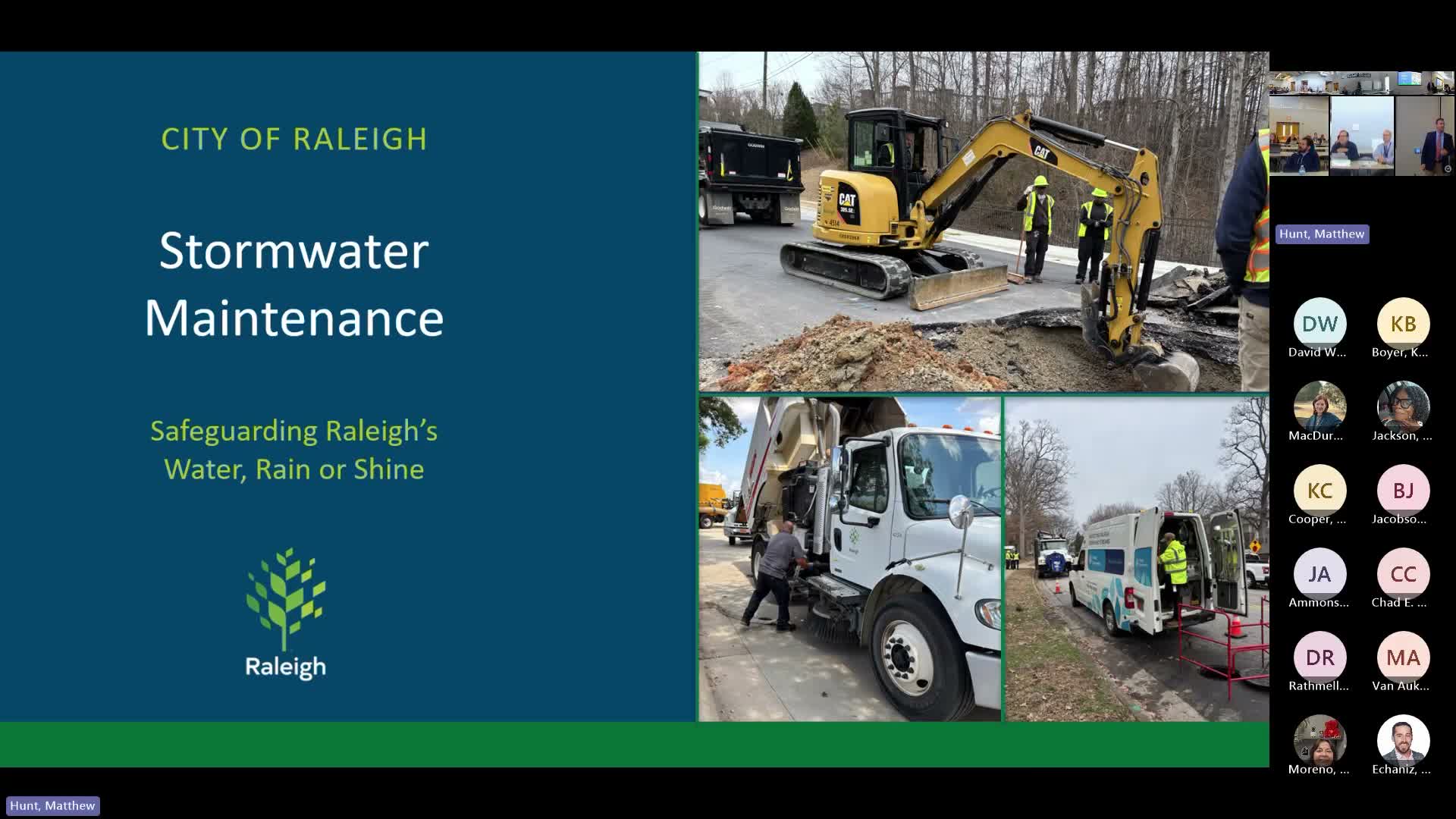 Stormwater maintenance briefing: city details assets, staffing and a new sweeper nutrient study