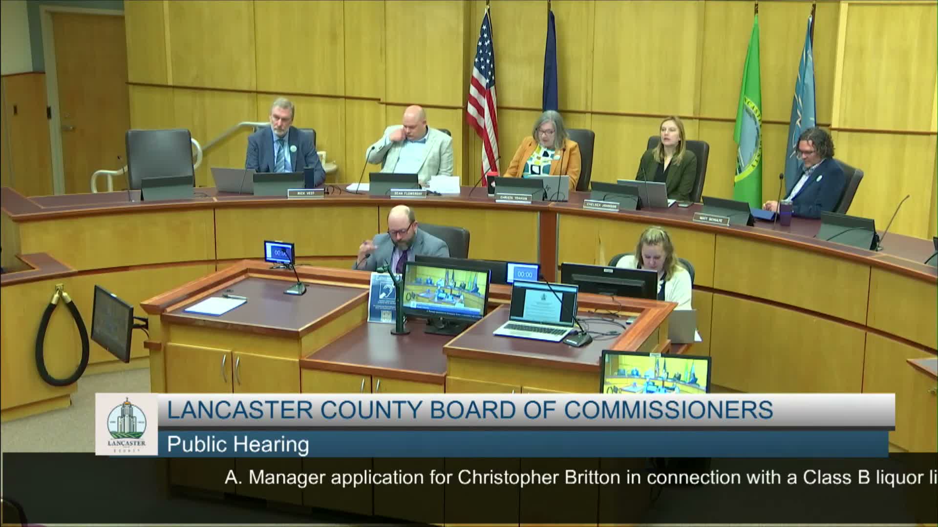 Lancaster County commissioners approve manager license, budget claims and a slate of contracts