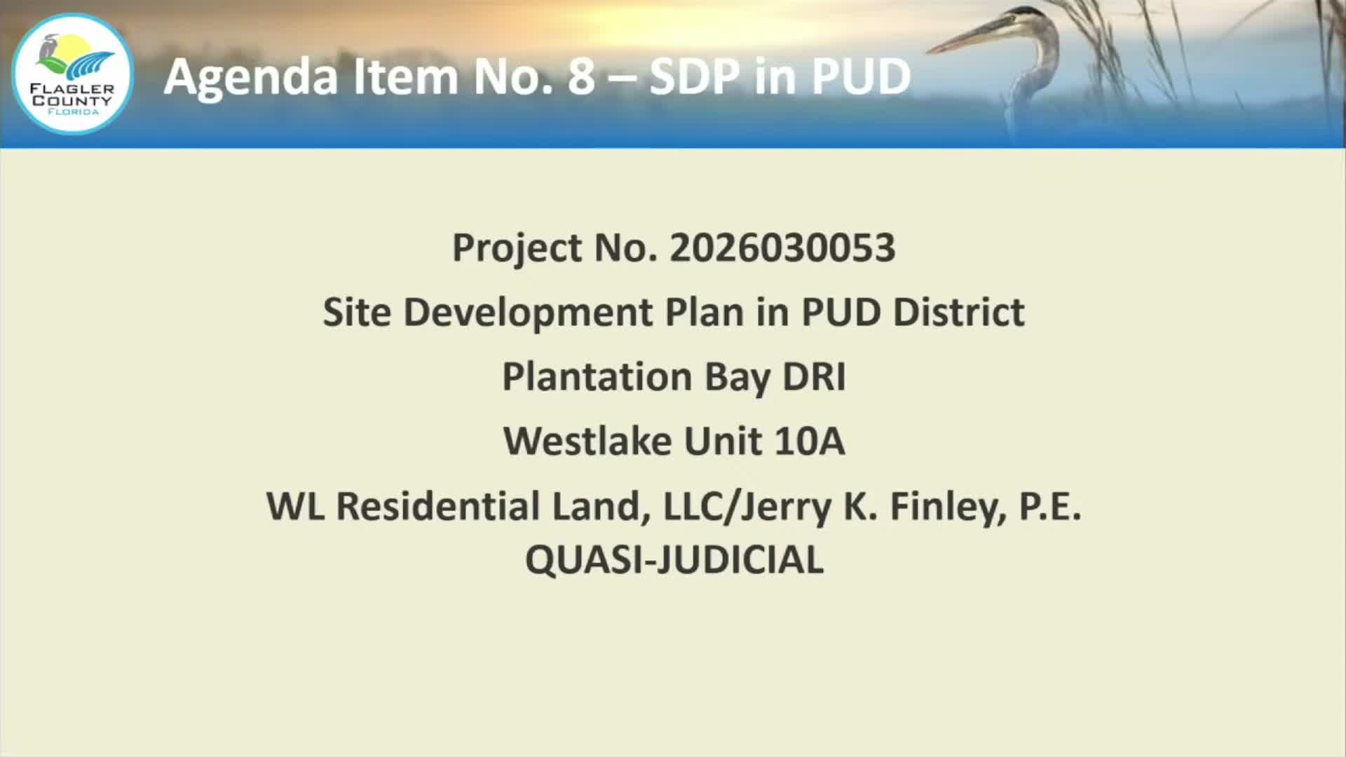 Board recommends approval of Plantation Bay Unit 10A PUD site development plan