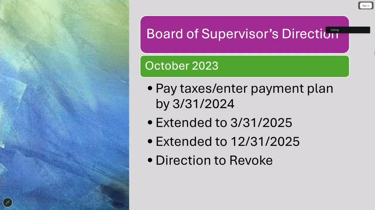 County moves to revoke suspended cannabis permits after unpaid Measure S taxes; many permit-holders remedied obligations