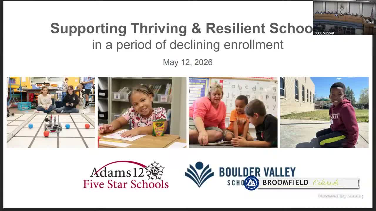 School districts tell Broomfield council falling enrollment could force closures or consolidations