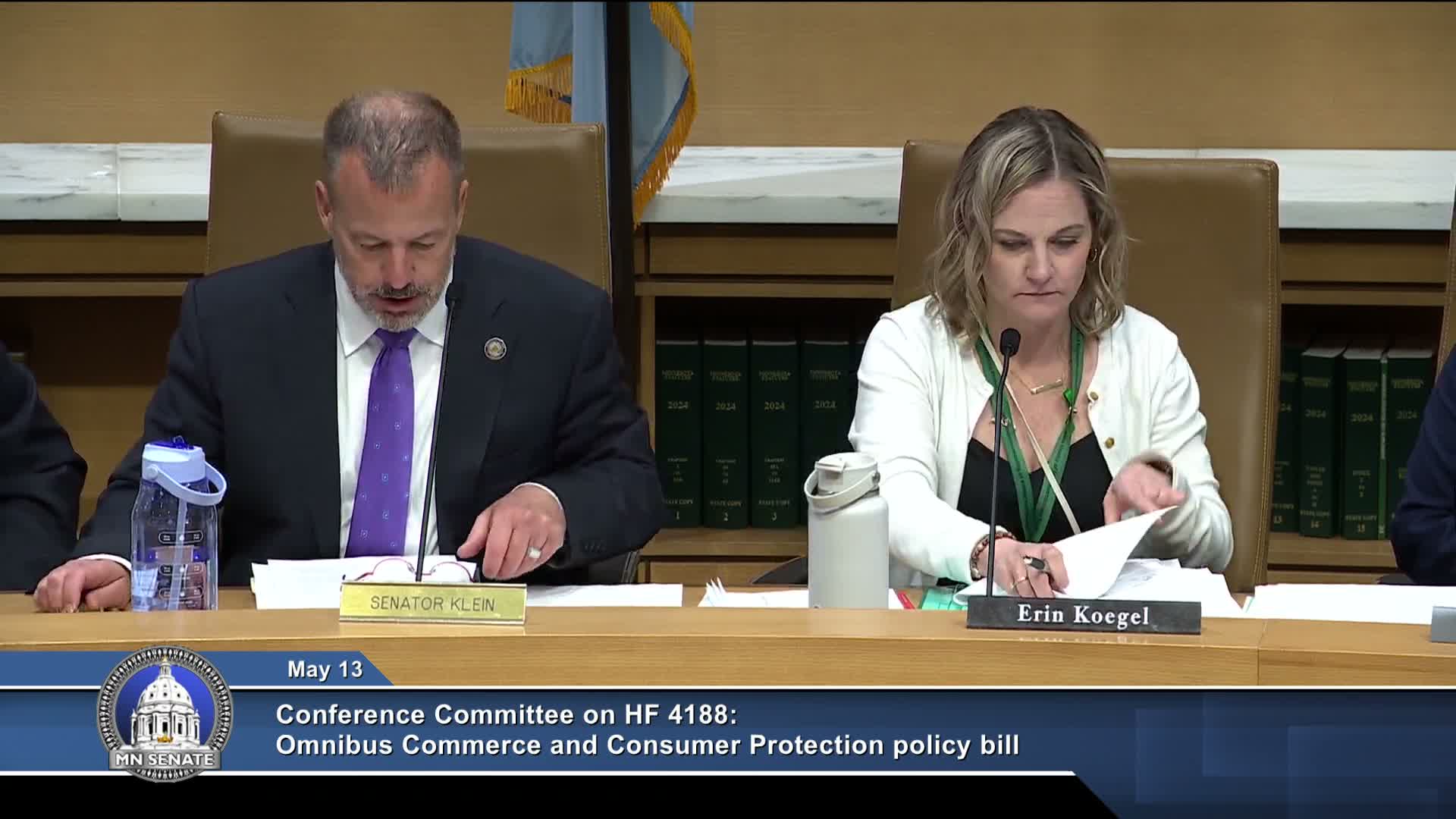 Conference committee rejects several Senate provisions on pet stores, chatbot access for minors and paddle‑wheel prizes