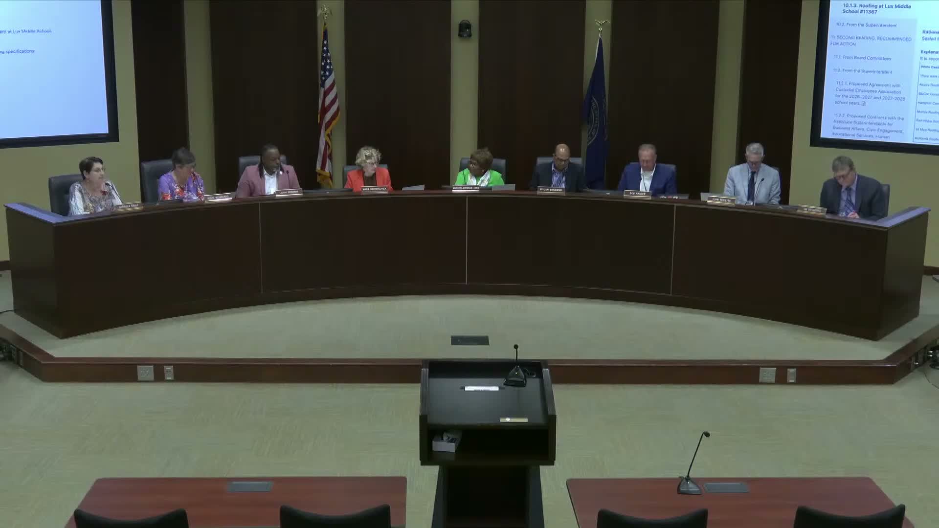 Board approves roofing contract, labor agreement, administrator contracts and a college-access grant