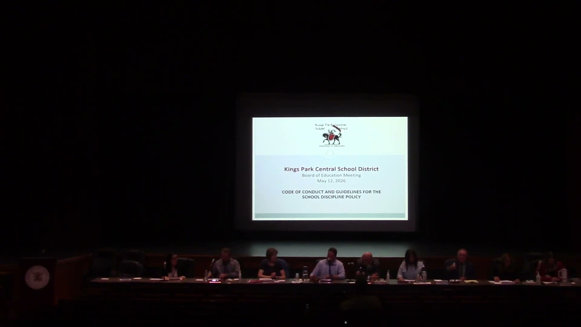 Board holds first reading of updated student code of conduct; second reading set for June 2