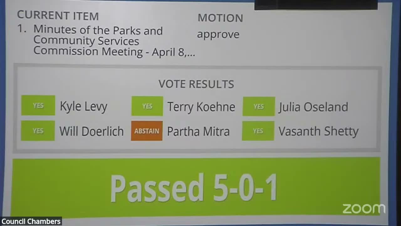 Team council chair Varshaa presents annual report; commission forwards it to City Council