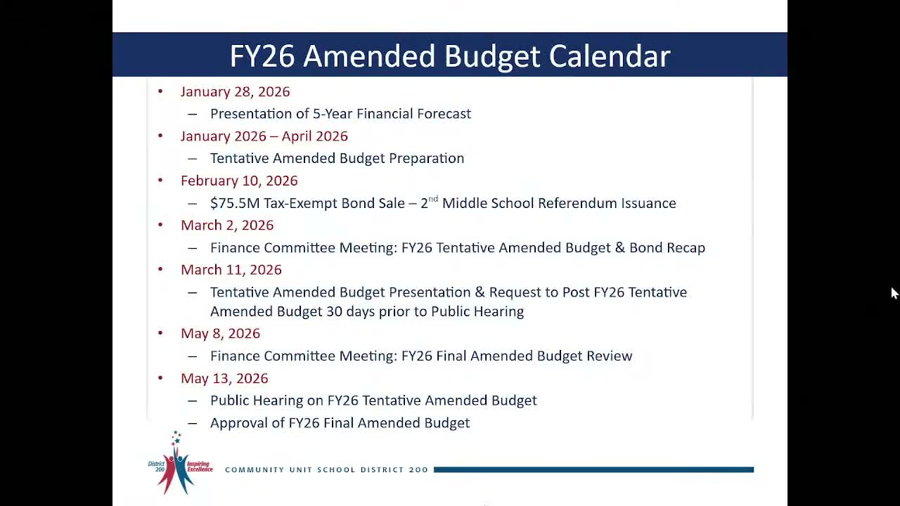 District 200 adopts amended FY26 budget after second bond issuance
