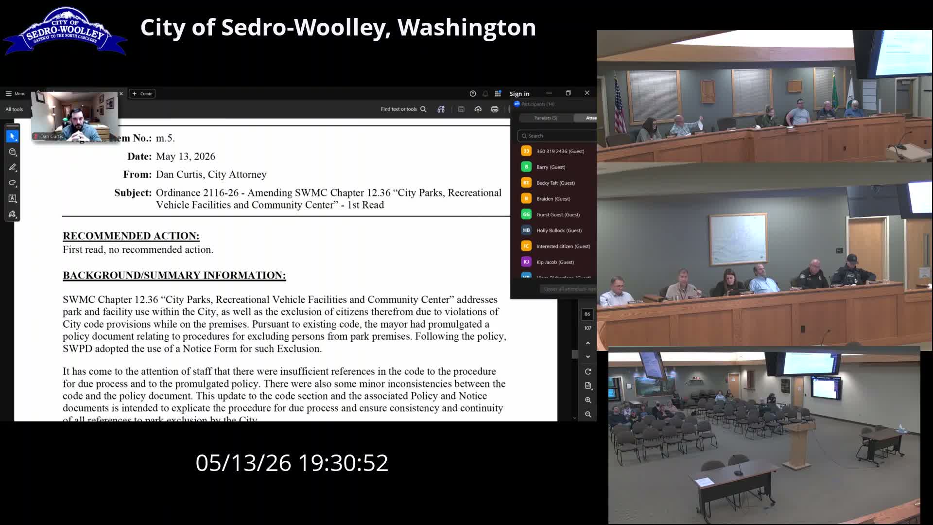 Sedro-Woolley council holds first reading to repeal arts commission after hours of public comment