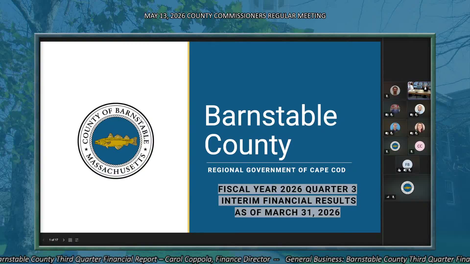 Barnstable County finance report: solid Q3 results but looming dredge funding risk and PFAS liabilities