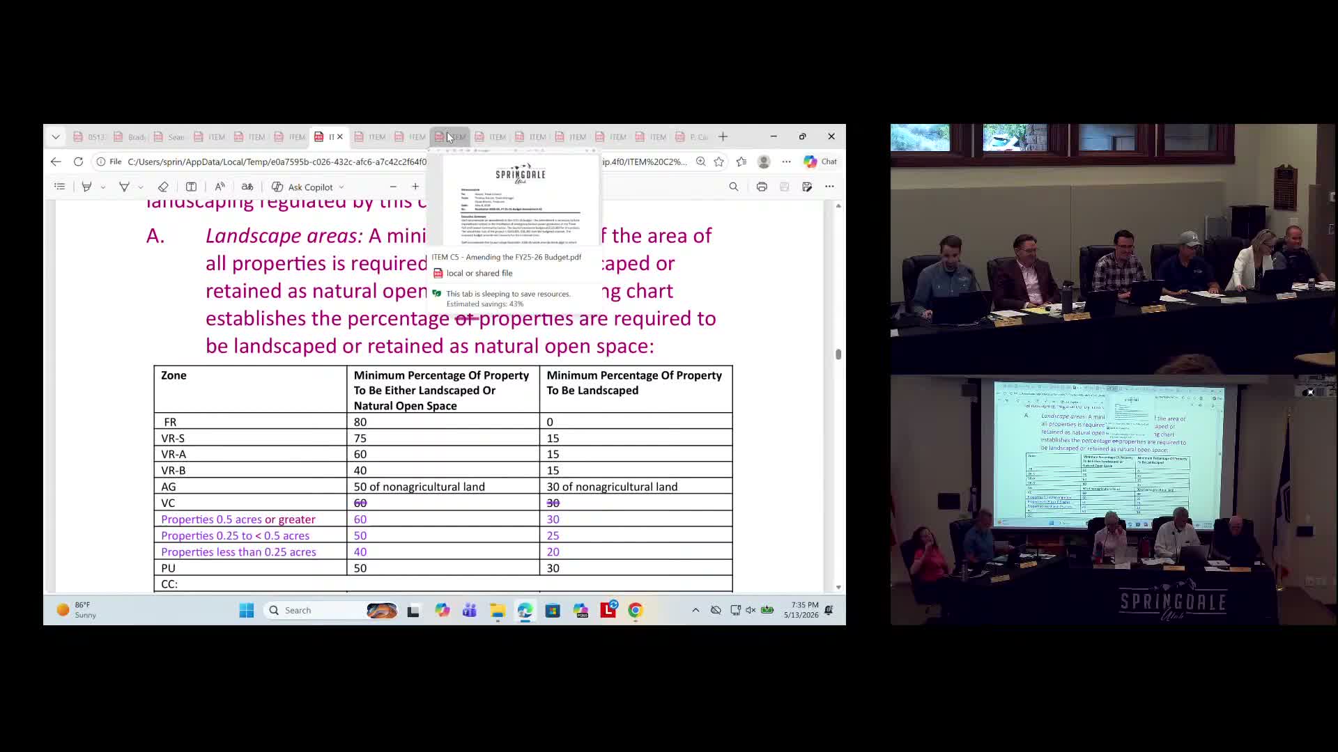 Council tables two nonconforming‑building code updates, asks staff to simplify language
