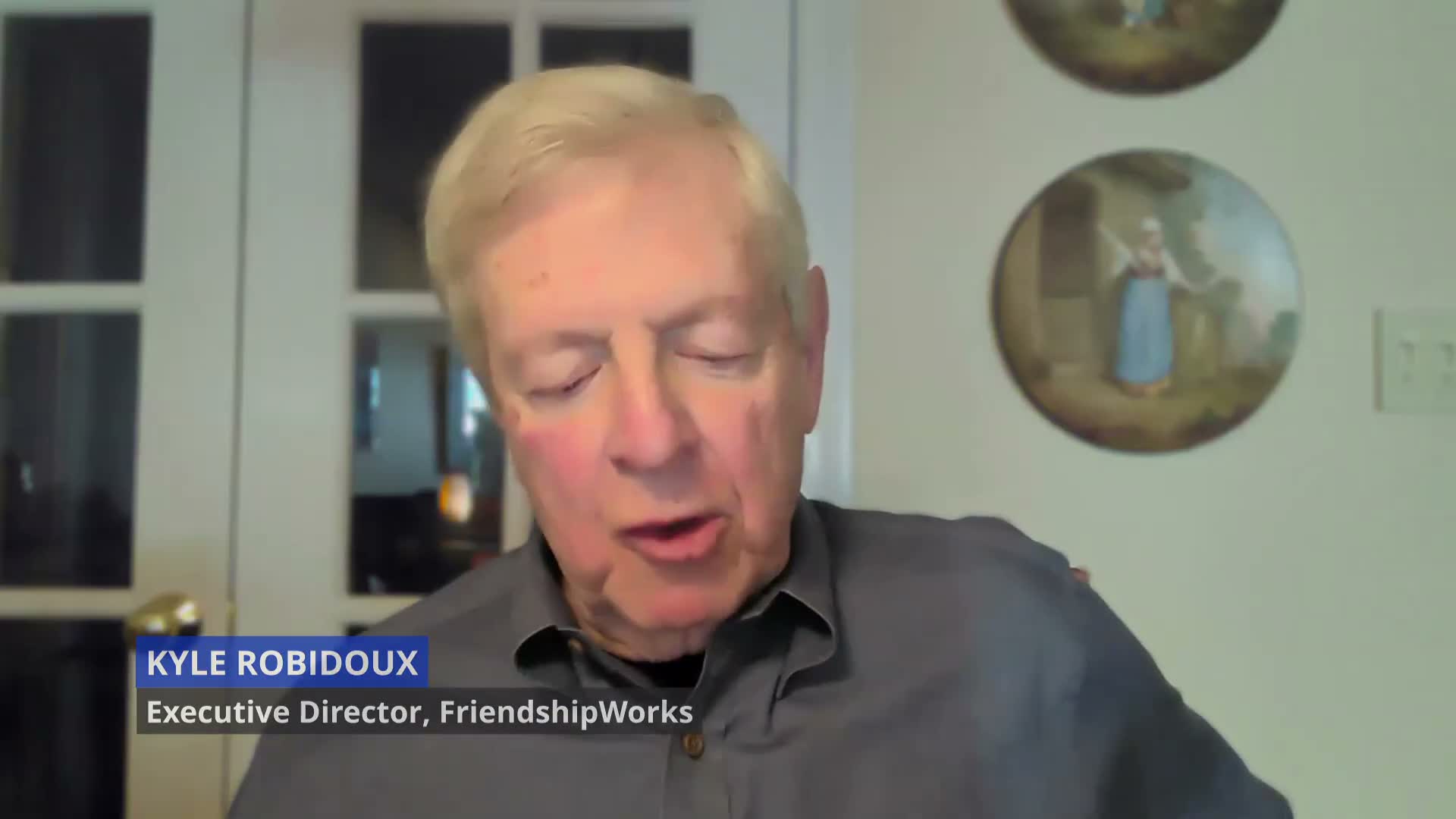FriendshipWorks executive director Kyle Robidoux outlines programs to combat senior isolation in Brookline
