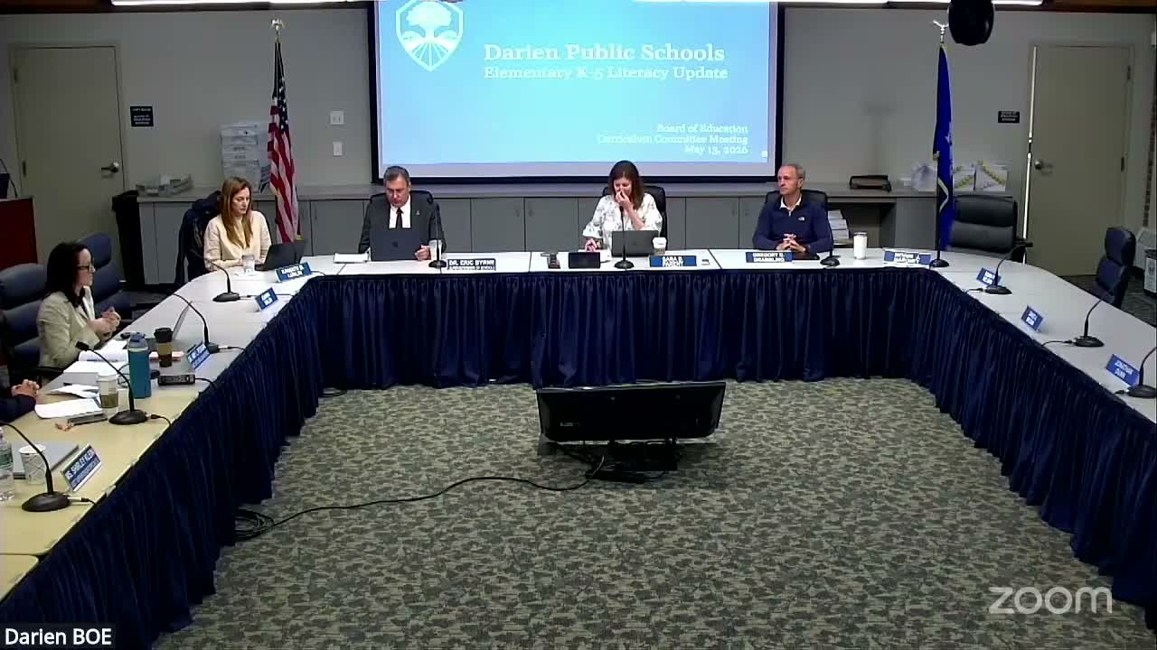 Darien curriculum committee reviews year‑one K–3 reading rollout, plans May 19 pilots for grades 4–5