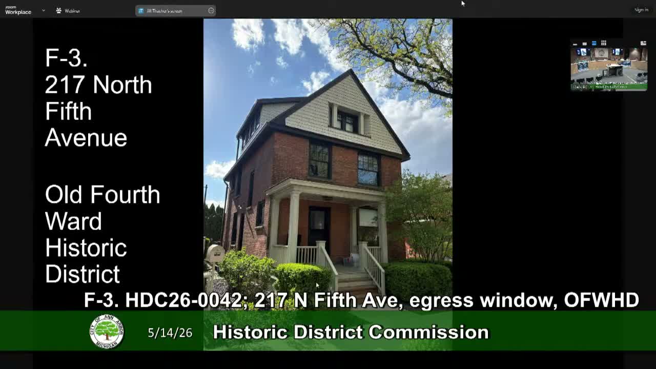 Commission approves basement egress window at 217 North 5th to meet code