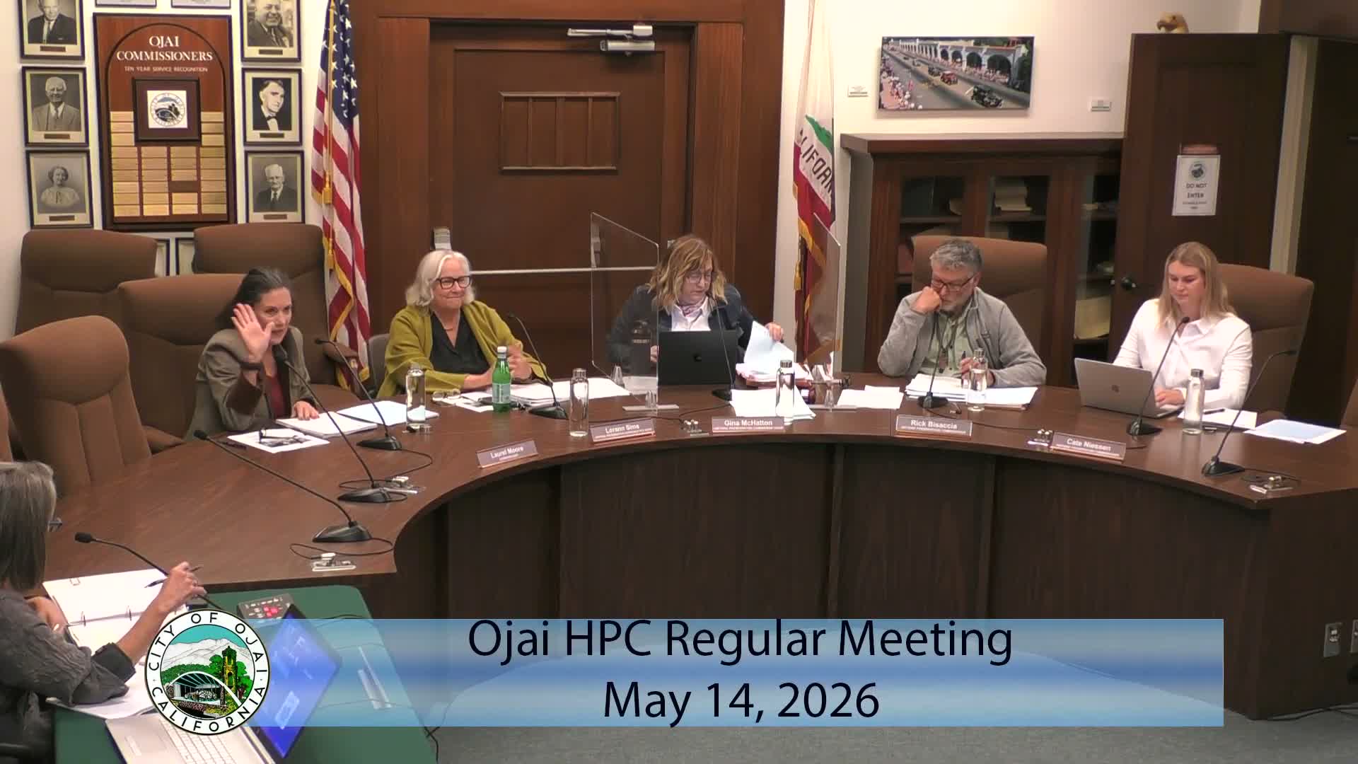 Commission approves projecting sign, window sign and planter baskets for Walson Wine Bar on East Ojai Avenue