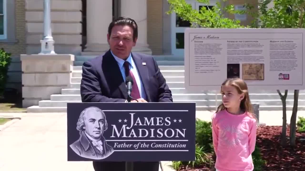 Governor DeSantis unveils James Madison statue in Madison County and highlights teacher civics program