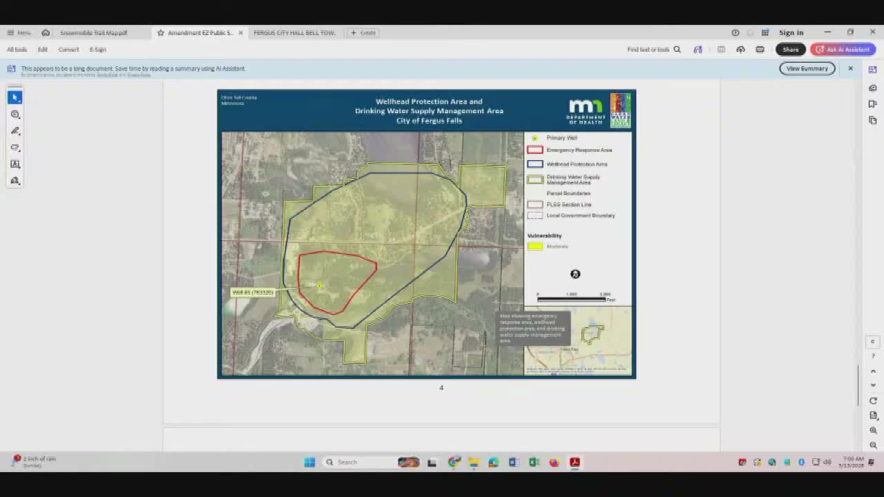 MDH planner outlines 10-year update to Fergus Falls wellhead protection plan