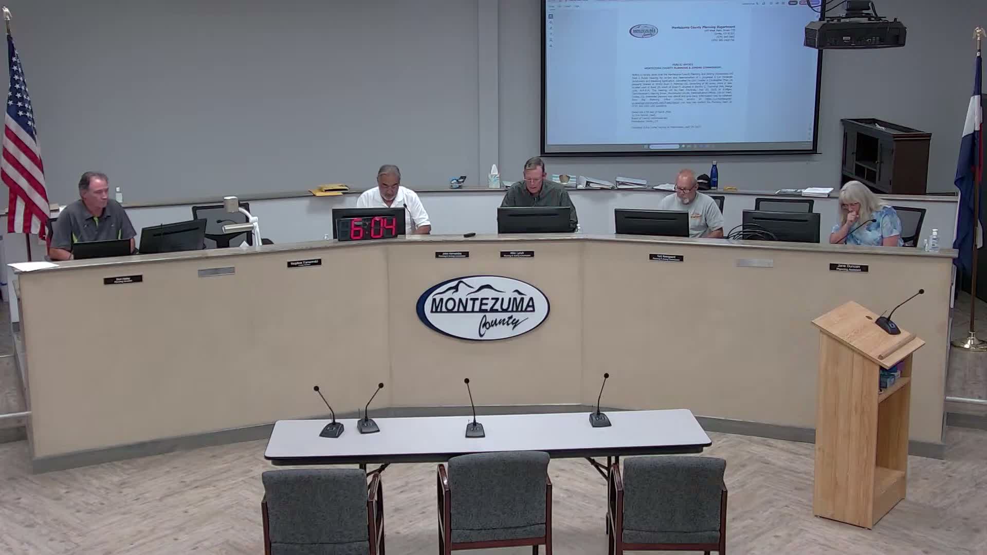Planning commission recommends approval of five‑lot subdivision near Mancos