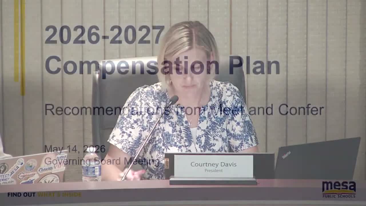 Governing board approves 2026–27 compensation recommendations, stipend schedule