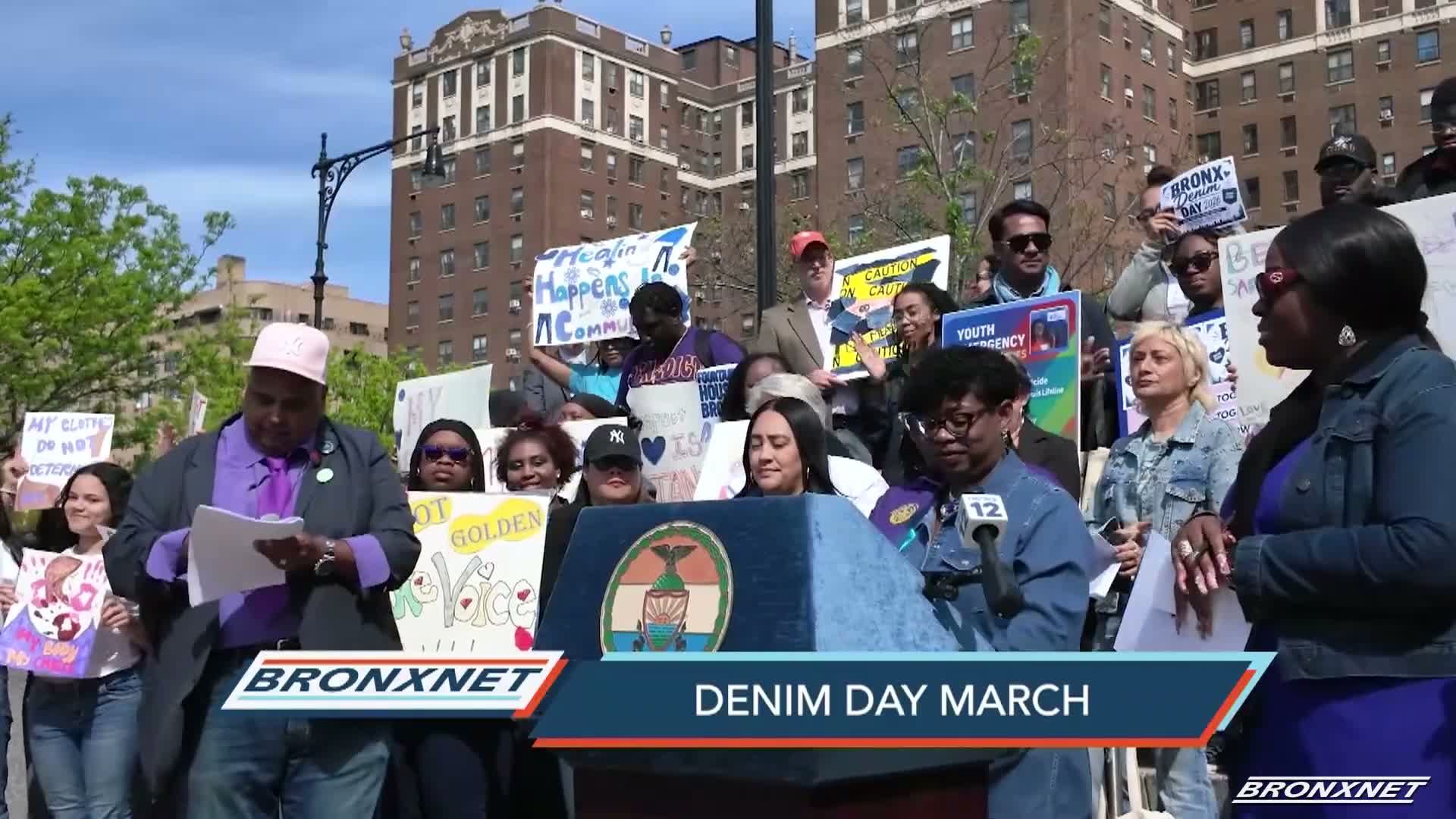 Bronx Denim Day march spotlights online harassment and local survivor services