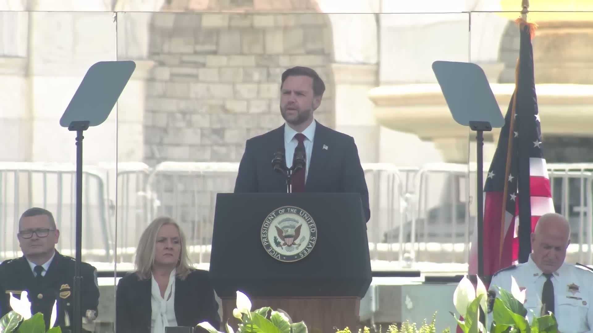 Vice President JD Vance honors fallen officers, pledges tougher prosecutions and support for survivors