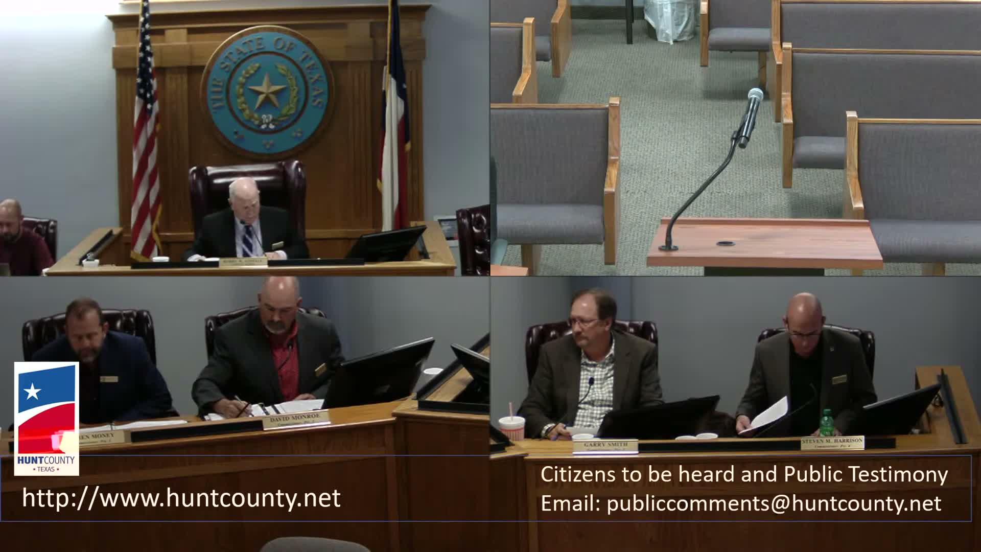 Hunt County commissioners approve line-item transfers and adopt radio MOU for public-safety communications