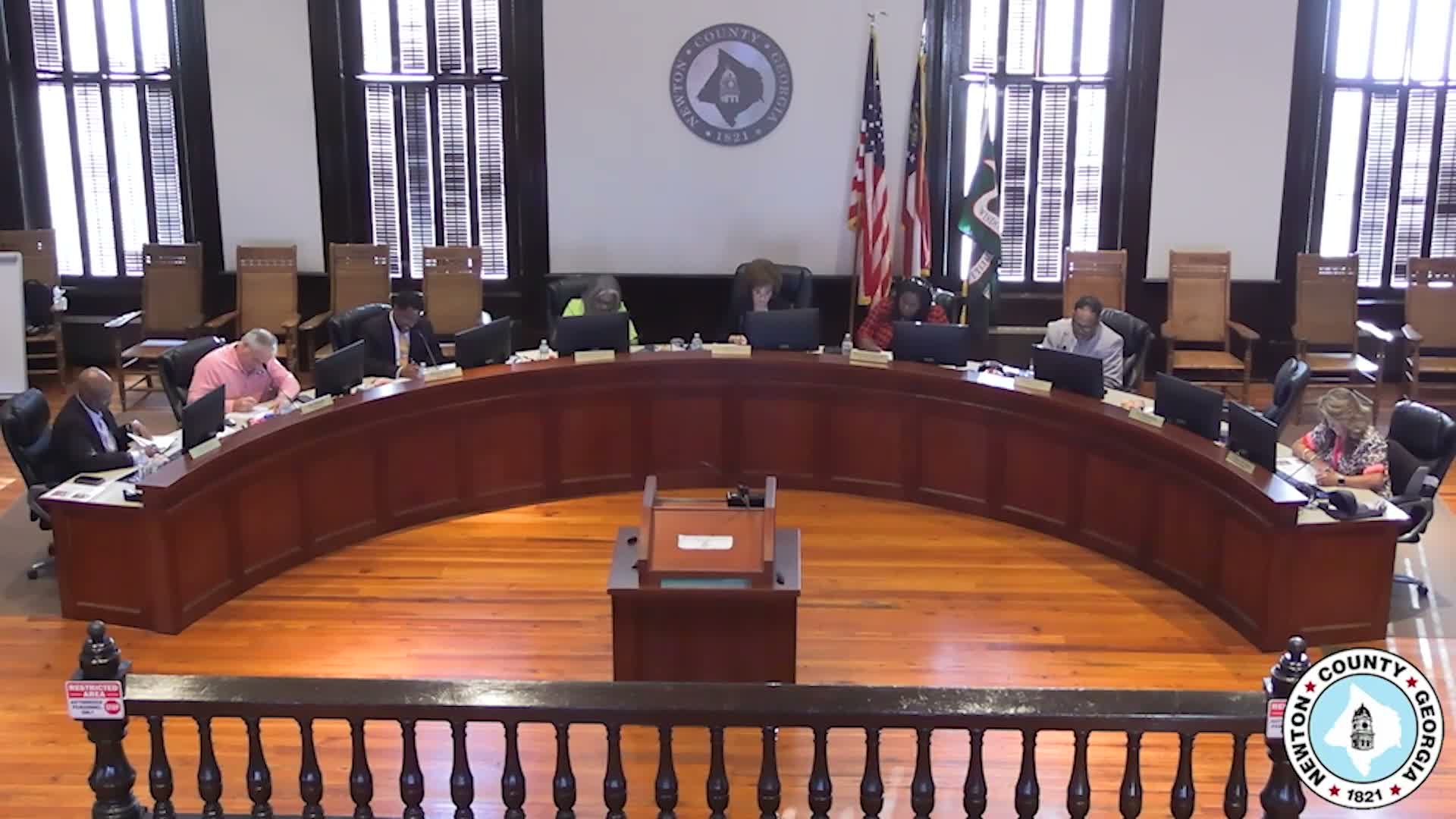 Newton County commissioners approve 4‑H MOU, pest‑control change order, Piedmont testing contract, conflict waiver, rezoning and UDO amendment