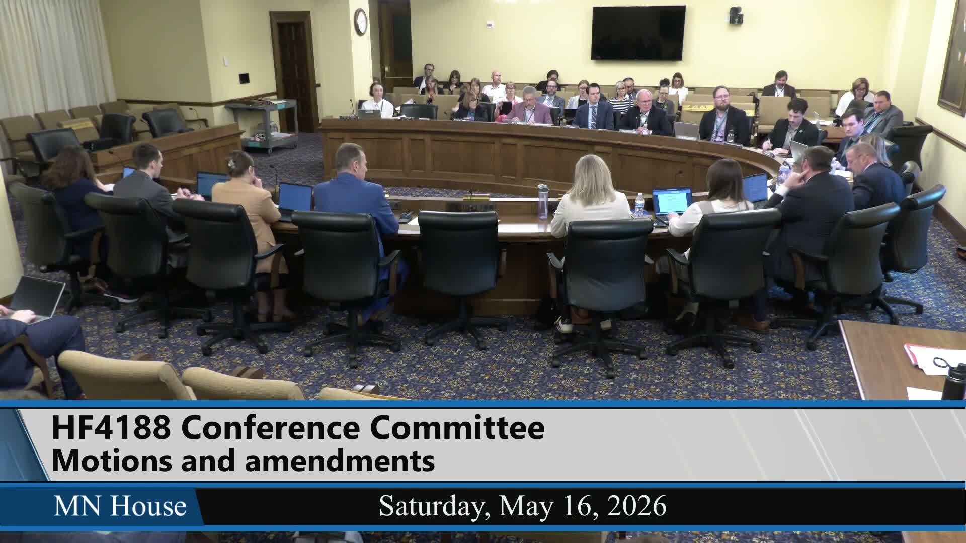 Conference committee adopts Article 9, Section 35 (sweepstakes/meat-raffle language) as amended