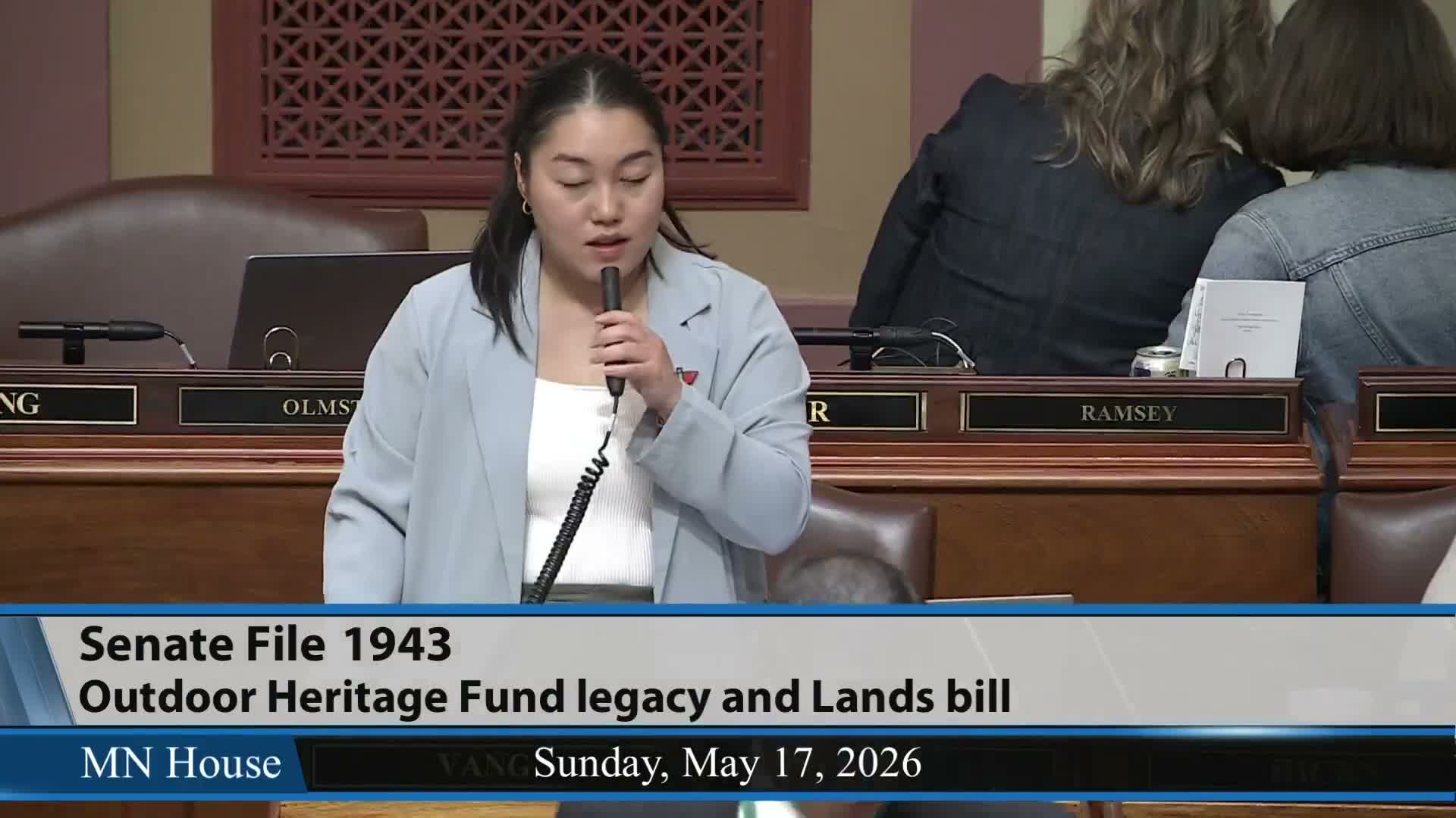 House approves $191 million outdoor heritage (legacy) bill; aquifer amendment fails in 67‑67 tie