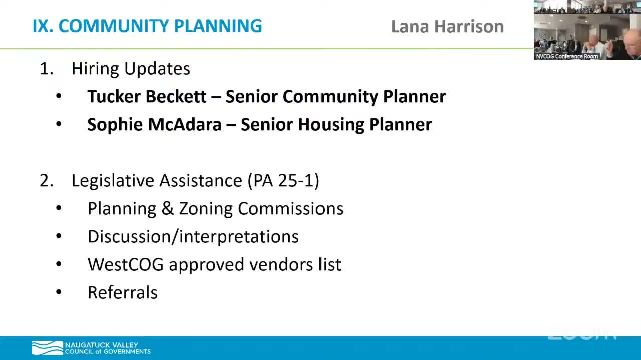 NVCOG briefs member towns on PA 25‑1 implementation and HB 5521 clarification as July 1 deadline approaches