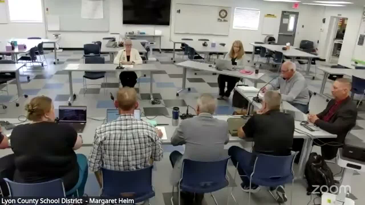 Deputy Superintendent Stacy Cooper warns Lyon County School Board about closed‑session notice; board votes 4–1 to enter closed session