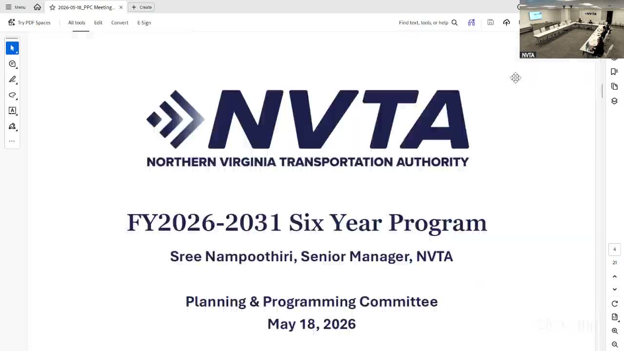 NVTA planning committee briefed on FY2026 evaluations as $1.26 billion in requests far exceed roughly $780 million available